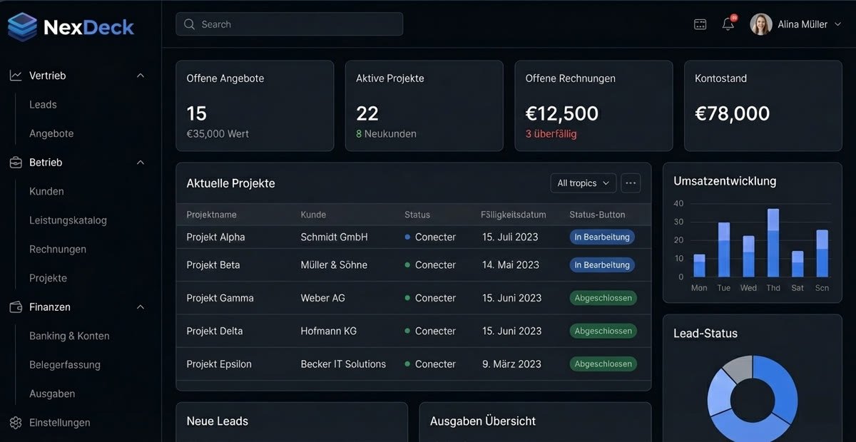 NexDeck Dashboard